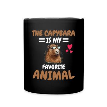 Capybara Animal Cadeau Animal Préféré Capybara - Mug uni - noir - Devant