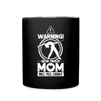 Baton Twirler Mom - Baton Twirling - Tasse einfarbig - Schwarz - Vorne