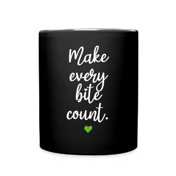 Veganer Make Every Count Go Vegan Veganerin - Mug uni - noir - Devant