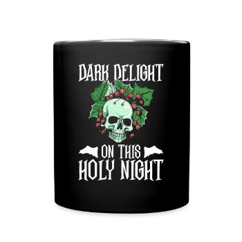 Dark Delight On This Holy Night - Goth Christmas - Full Colour Mug - black - Front