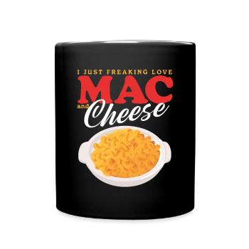 Makkaroni Mit Käse Mac And Cheese Geschenk - Tasse einfarbig - Schwarz - Vorne