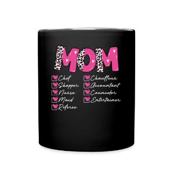 Mama jobs - Tasse einfarbig - Schwarz - Vorne