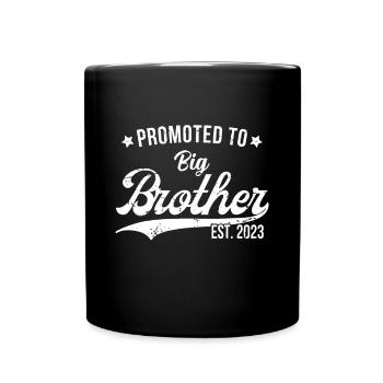 Befördert zu Big Bro 2023 Bald Jungen Schwangerschaft - Tasse einfarbig - Schwarz - Vorne