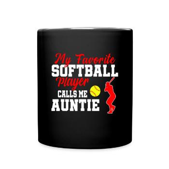 Mon joueur de softball préféré m’appelle ma tante drôle - Mug uni - noir - Devant