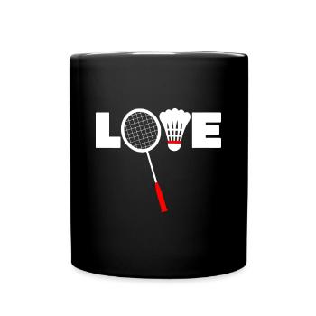 Badminton T-shirt - LOVE T-Shirtamerican badminton - Full Colour Mug - black - Front