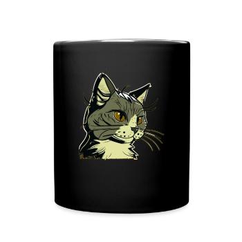 Chat dans le style comique - Mug uni - noir - Devant