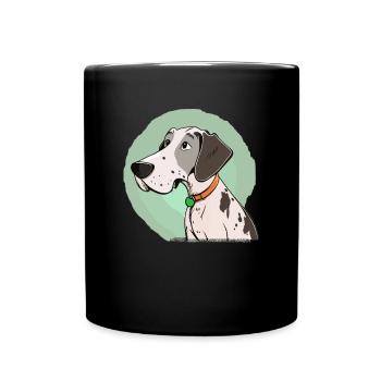Chien dans le style comique - Mug uni - noir - Devant