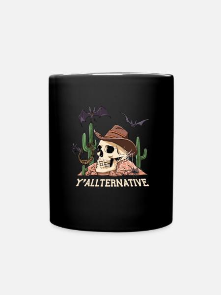 Gothic Y'allternative Graphic Western - Full Colour Mug - black