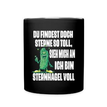 Sieh mich an, ich bin Sternhagel voll! Lustiges - Tasse einfarbig - Schwarz - Vorne
