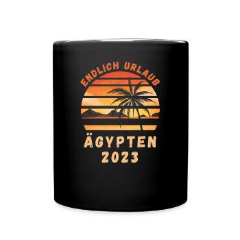 Ägypten 2023 Urlaubsreise - Tasse einfarbig - Schwarz - Vorne