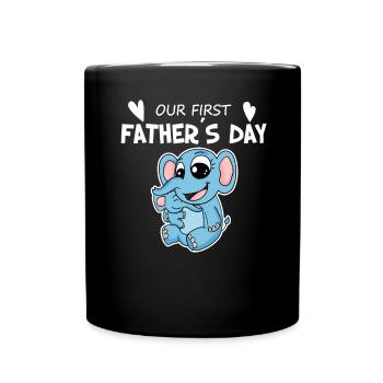 Father's Day - First Father's Day Gift - Full Colour Mug - black - Front