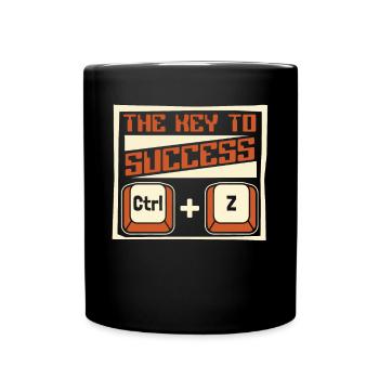 La clé du succès Ctrl Z Informaticien Administrateur - Mug uni - noir - Devant
