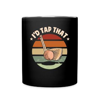 I'd Tip That | Funny Golfing Golf Dad - Full Colour Mug - black - Front