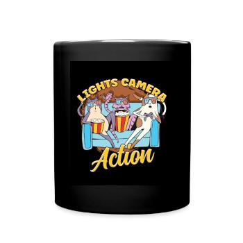 Ligts Camera Action - Full Colour Mug - black - Front