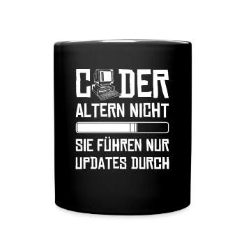 Coder Altern Nicht Developer Softwareingenieur - Tasse einfarbig - Schwarz - Vorne