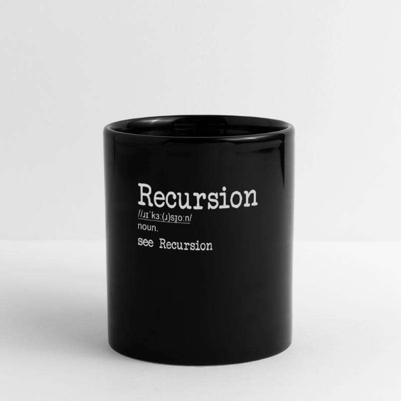 Recursion Definition Developer Coder Programmierer Tasse einfarbig