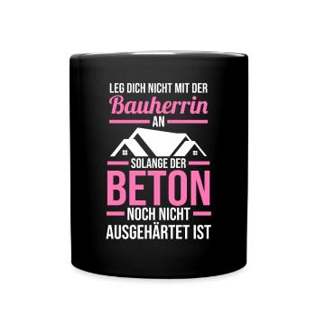 Bauherrin - Tasse einfarbig - Schwarz - Vorne