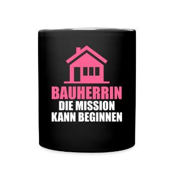 Bauherrin - Tasse einfarbig - Schwarz - Vorne