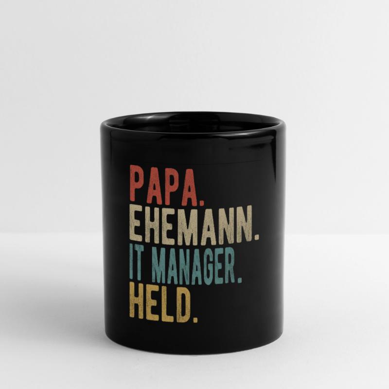 It Manager Papa Ehemann Held Tasse einfarbig