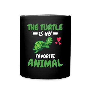 Favorite Animal Sea Animal Animal Gift Turtle - Full Colour Mug - black - Front