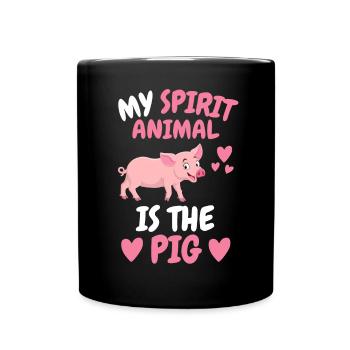 Farmer Animal My spiritual animal is the pig - Full Colour Mug - black - Front