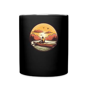 KAYAKS KANU Kayaking Canadier-Canoe Kajak - Tasse einfarbig - Schwarz - Vorne