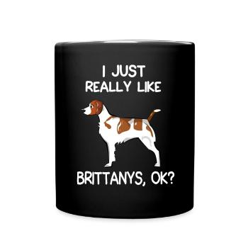 I Just Really Like Brittanys - Full Colour Mug - black - Front