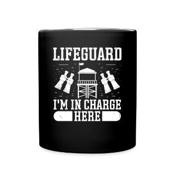 Pool Attendant Lifeguard Do It On Beach Lifeguard - Full Colour Mug - black - Front