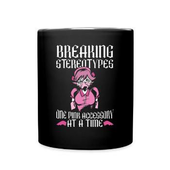 One pink accessory at a time - Bubble Goth - Full Colour Mug - black - Front