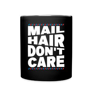Postbote Briefträger Brief Paketdienst Geschenk - Tasse einfarbig - Schwarz - Vorne