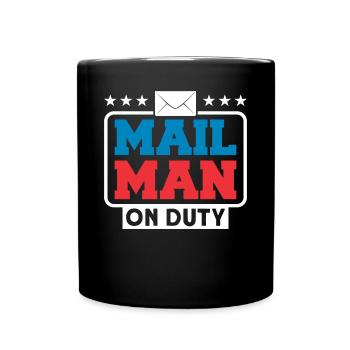 Postman Postman Letter Parcel Service Gift - Full Colour Mug - black - Front
