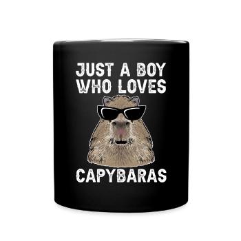Capybara rodent - Full Colour Mug - black - Front