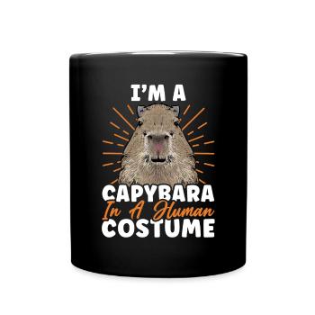 Capybara rodent - Full Colour Mug - black - Front