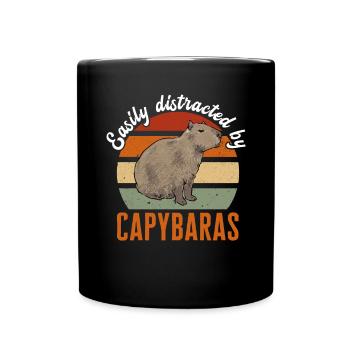 Capybara Nagetier - Tasse einfarbig - Schwarz - Vorne