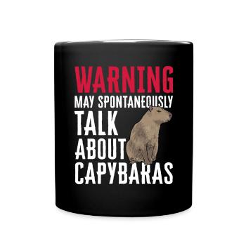 Capybara Nagetier - Tasse einfarbig - Schwarz - Vorne