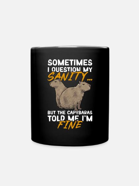 Capybara Nagetier - Tasse einfarbig - Schwarz