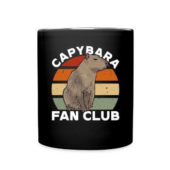 Capybara Nagetier - Tasse einfarbig - Schwarz - Vorne