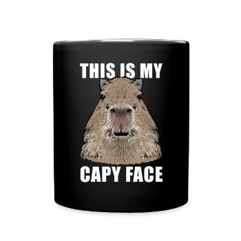 Capybara Nagetier - Tasse einfarbig - Schwarz - Vorne