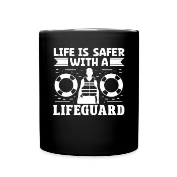 Lifeguard Let The Rescue Begin Lifeguard - Full Colour Mug - black - Front