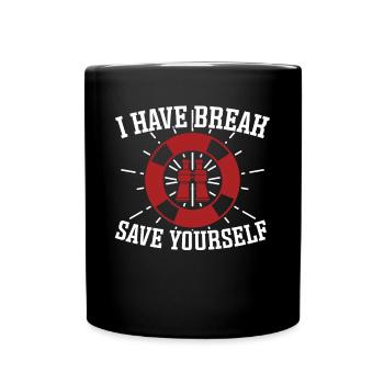 Lifeguard Save Yourself Lifeguard - Full Colour Mug - black - Front