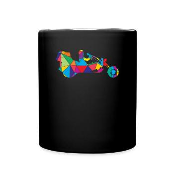Trike Polygon Motorcycle Triker - Full Colour Mug - black - Front
