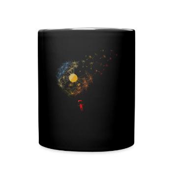 Pissenlit vintage Parapente Parapente Parapente - Mug uni - noir - Devant