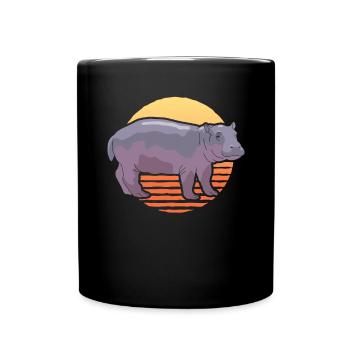 Hippo Baby Hippos Hippo Gift - Full Colour Mug - black - Front