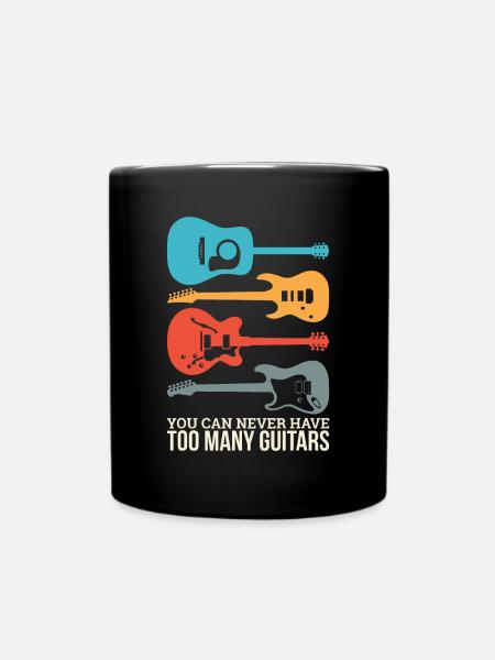 GitarrenE-Bass kann man nie genug haben - Tasse einfarbig - Schwarz