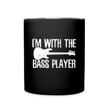 Bassist Gitarre Paar Freundin Vintageguitar - Tasse einfarbig - Schwarz - Vorne