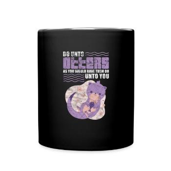 Otter - Tasse einfarbig - Schwarz - Vorne