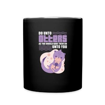 Loutre de mer Loutre Cadeau de loutre - Mug uni - noir - Devant