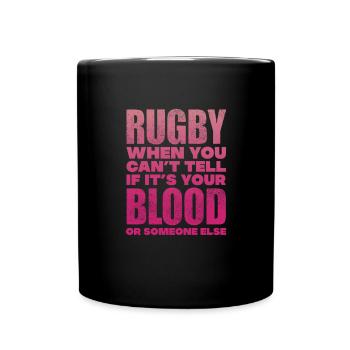 Rugby - Tasse einfarbig - Schwarz - Vorne