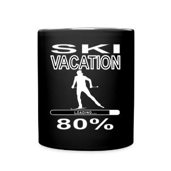 Ski Holiday Ski Goggles Skiing Slalom Gift Idea - Full Colour Mug - black - Front