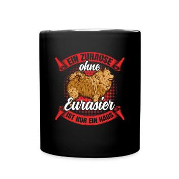 Eurasier nur ein Haus ohne Spitz Eurasian Dog - Tasse einfarbig - Schwarz - Vorne